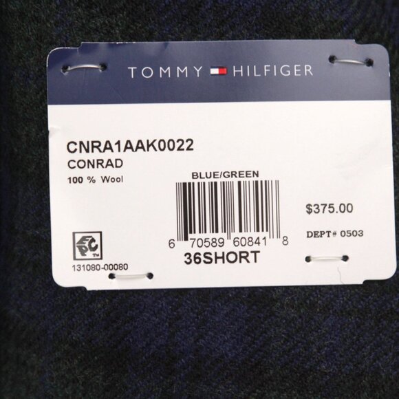 Tommy Hilfiger Navy and Forest Plaid Blazer - Picture 5 of 6